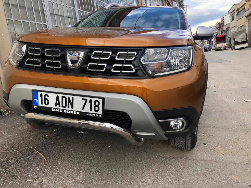 Fog light covers (2 pcs, stainless steel) for Renault Duster 2018-2024 - image 2