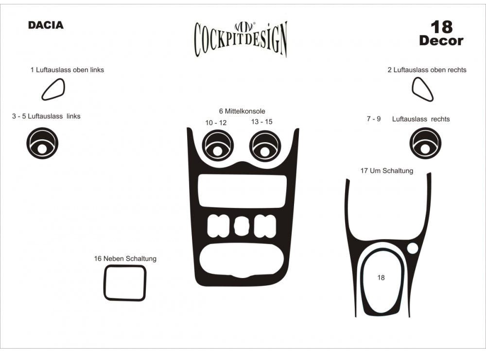 Dashboard Trim (Option 1) for Dacia Logan I 2008-2012 - image 3