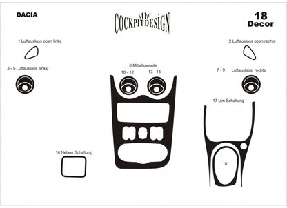 Dashboard Trim (Option 1) for Dacia Logan MCV 2004-2014 - image 3