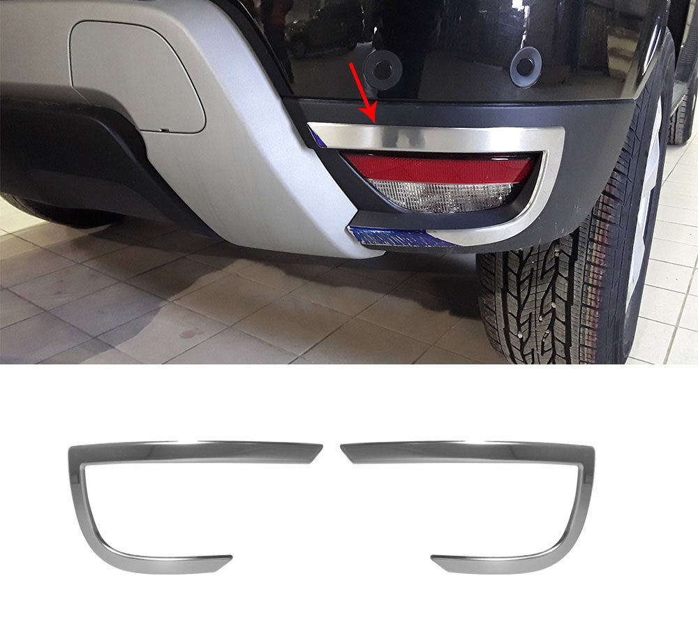 Rear reflector covers 2 pcs, stainless steel for Renault Duster 2018-2024 - image 2
