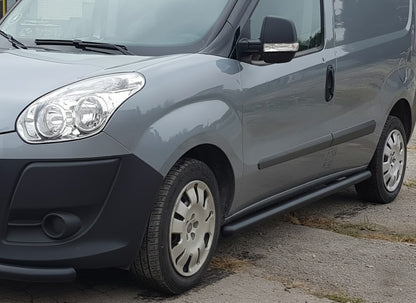 Side Bars Black (2 pcs, Stainless Steel) for Fiat Doblo II 2010-2022 - image 1