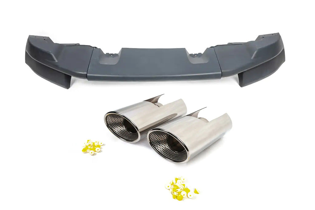 Rear bumper cover with exhaust tips (ABS plastic, paintable) for Land Rover Freelander II 2006-2014 - image 1