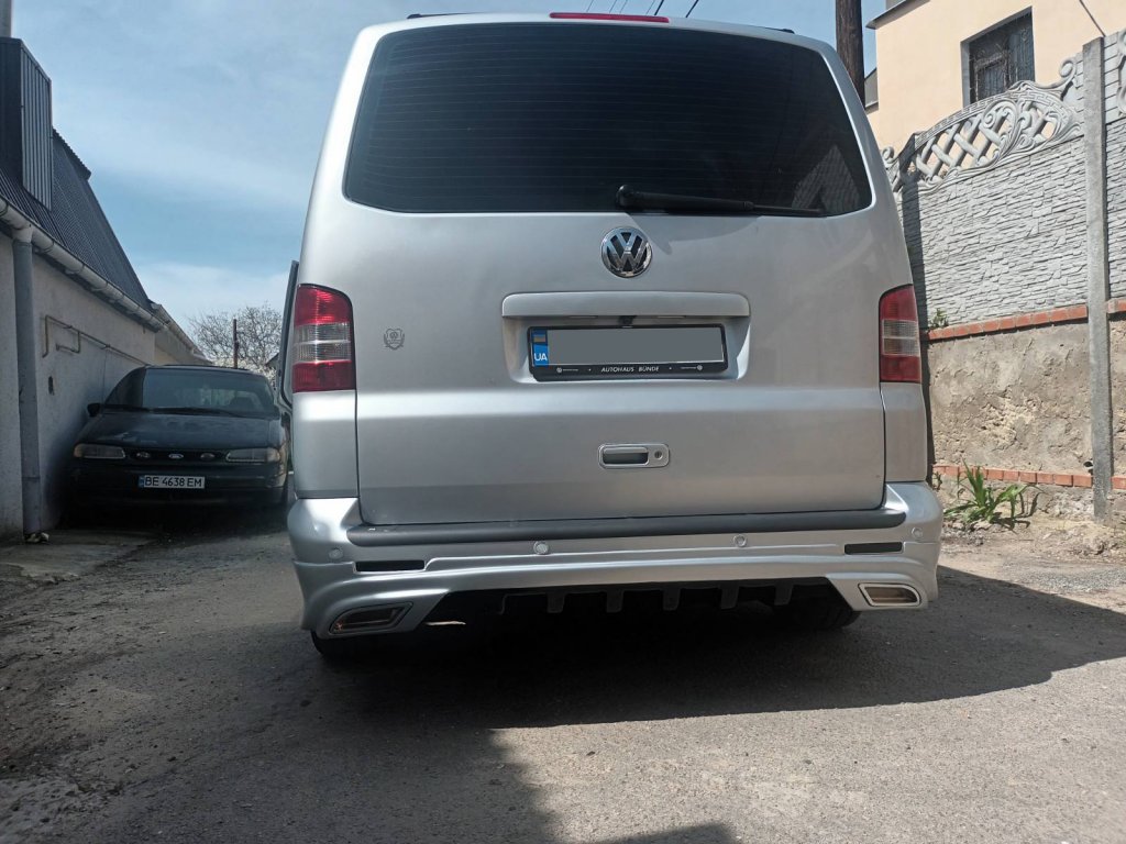 Rear bumper cover Sport 2 (primed for painting) for Volkswagen T5 Multivan 2003–2010 - image 8