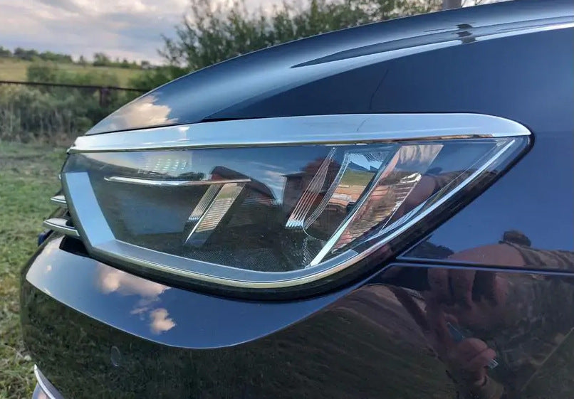 Headlight covers (2015-2018, 2 pcs, stainless steel) for Volkswagen Passat B8 2015-2023 - image 2