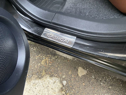 Door Sill Covers (Omsa, 4 pcs, Stainless Steel) for Nissan Qashqai 2007-2010 - image 10