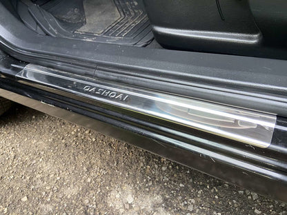 Door Sill Covers (Omsa, 4 pcs, Stainless Steel) for Nissan Qashqai 2007-2010 - image 5