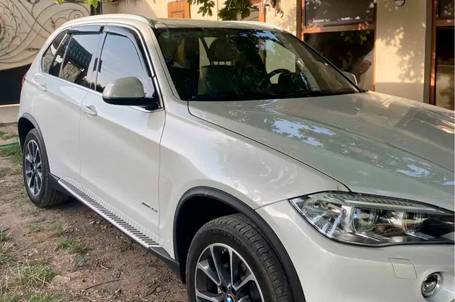 Window deflectors with chrome trim (4 pcs, HIC) for BMW X5 F15 2013-2018 - image 3