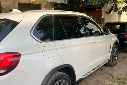 Window deflectors with chrome trim (4 pcs, HIC) for BMW X5 F15 2013-2018 - image 2