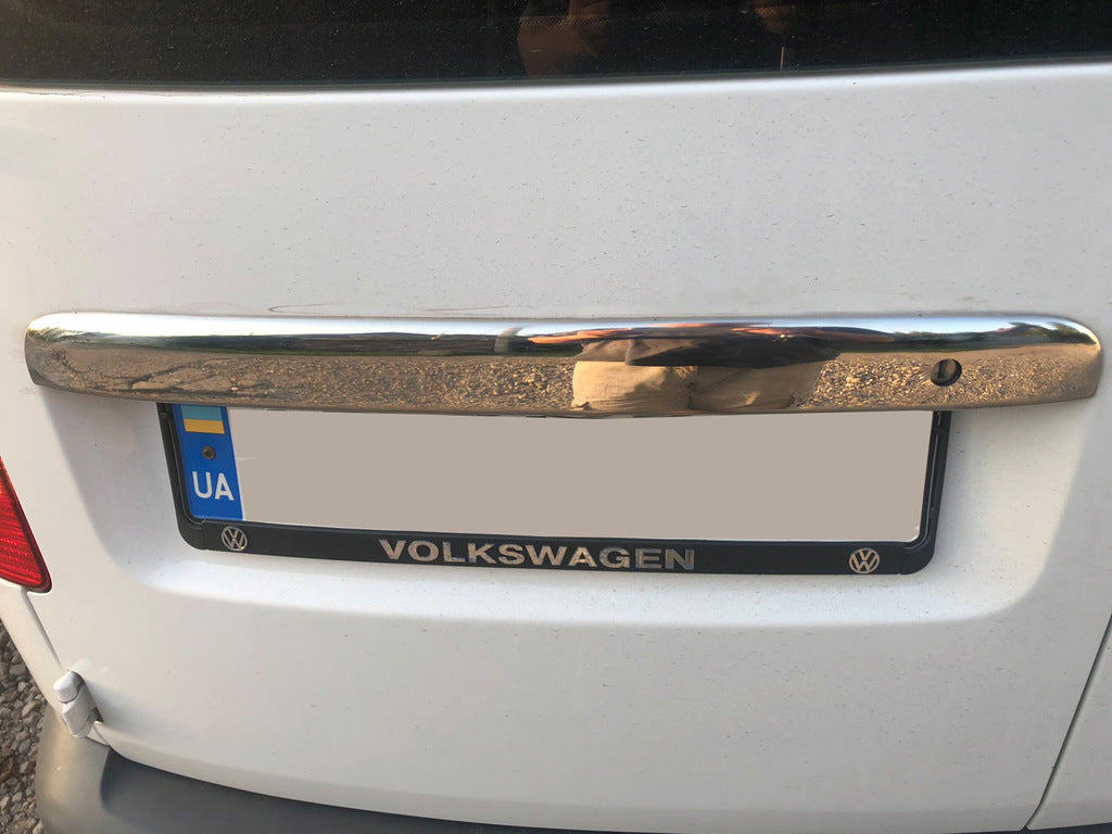 Chrome trim above license plate (2-door, stainless steel) for Volkswagen Caddy 2010-2015 - image 3