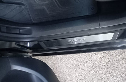 Door sills Flexill (4 pcs, stainless steel) for Citroen C-4 2010-2018 - image 1