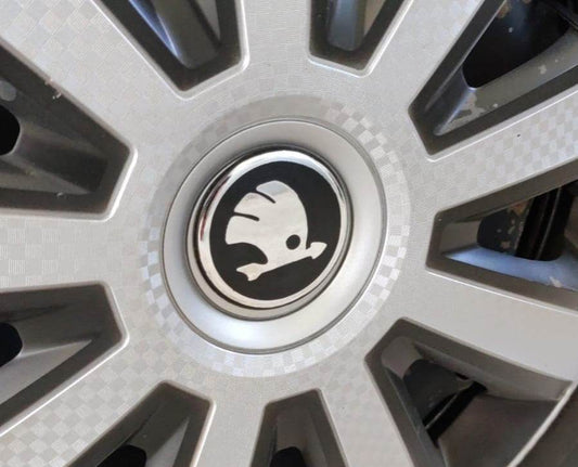 Cap stickers 54mm (4 pcs) for Skoda - Reelken Auto