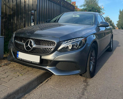Front Grille Diamond Silver (for Avantgarde/AMG-Line/C43 AMG) for Mercedes C-сlass W205 2014-2021 - image 5