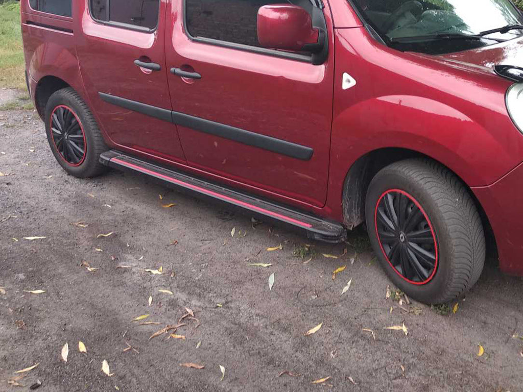 Side sills Maya Red (2 pieces, aluminum) for Renault Kangoo 2008-2020 - image 1