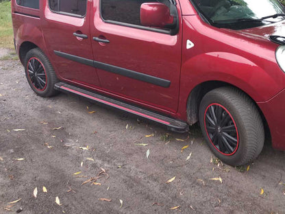 Side sills Maya Red (2 pieces, aluminum) for Renault Kangoo 2008-2020 - image 1