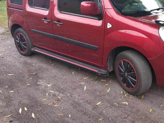 Side sills Maya Red (2 pieces, aluminum) for Renault Kangoo 2008-2020 - image 1