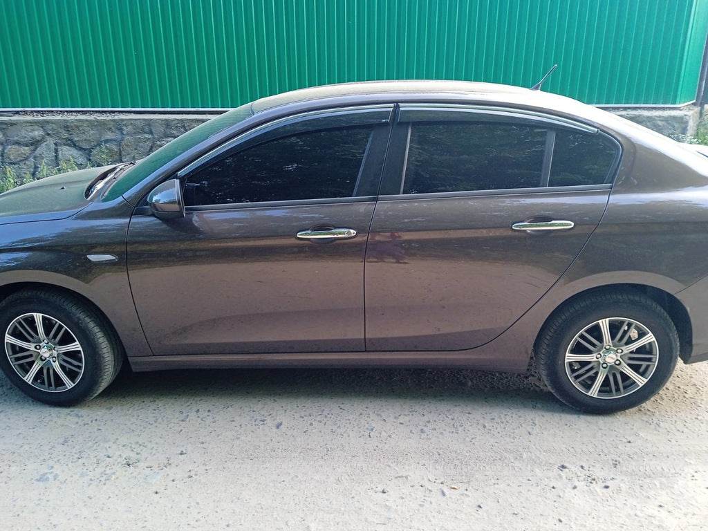 Windshields with chrome (4 pcs, Sunplex Chrome) for Fiat Tipo 2016↗ year - Reelken Auto