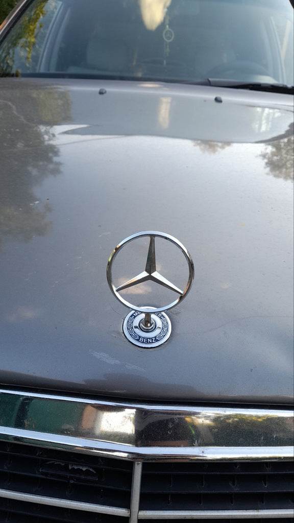 Sight emblem with inscription (for E-class) for Mercedes E-class W124 1984-1997 - Reelken Auto