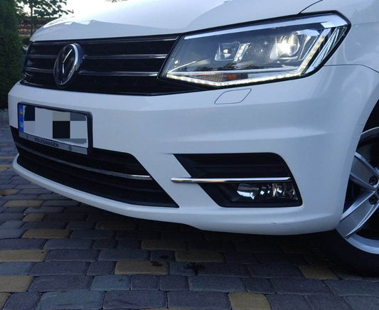 Bumper pads (3 pcs, stainless steel) for Volkswagen Caddy 2015-2020 - Reelken Auto