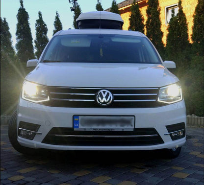 Bumper pads (3 pcs, stainless steel) for Volkswagen Caddy 2015-2020 - Reelken Auto