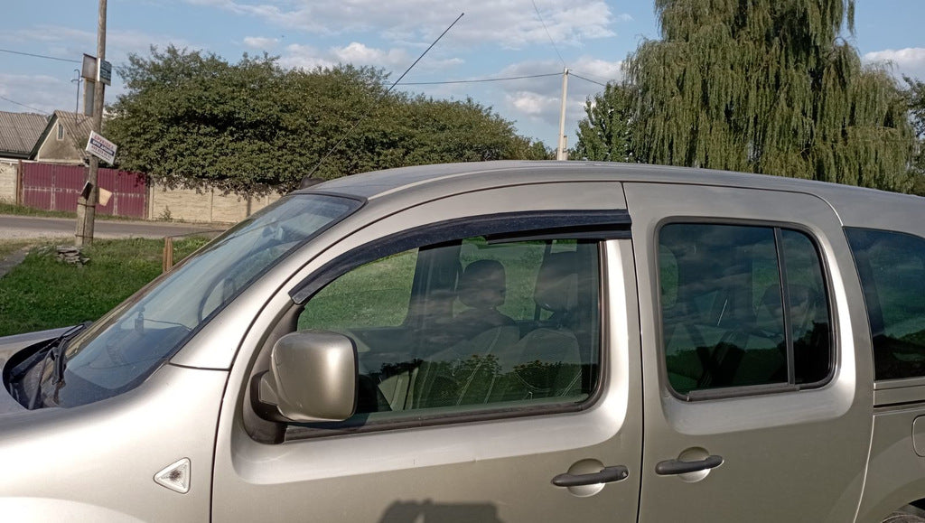 Window Deflectors (2 pcs, Sunplex Sport) for Renault Kangoo 2008-2020 - image 1
