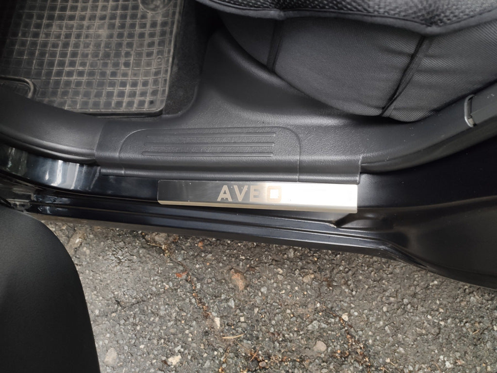 Carmos Stainless Steel Door Sill Protectors (4 pcs) for Chevrolet Aveo T250 2005-2011 - image 6