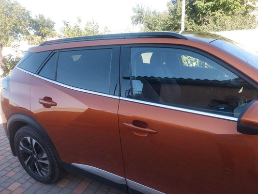 Edging glass (6 PCs, stainless steel) for Peugeot 2008 2019↗︎ - Reelken Auto