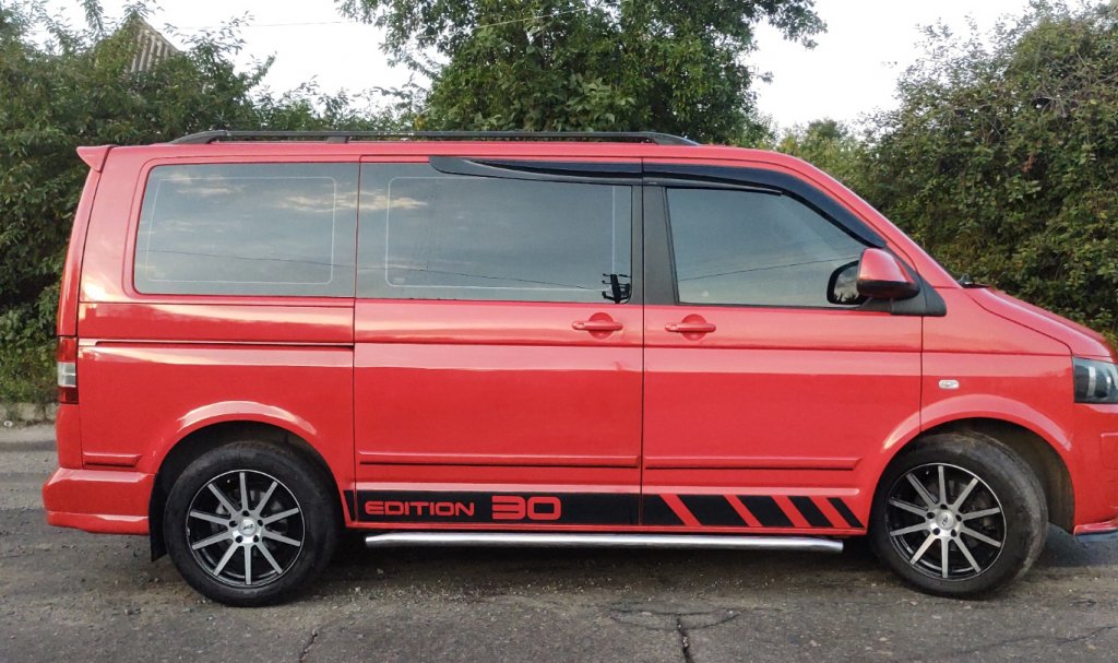 Window Deflectors (4 pcs, Sunplex Sport) for Volkswagen T5 Caravelle 2004-2010 - image 13