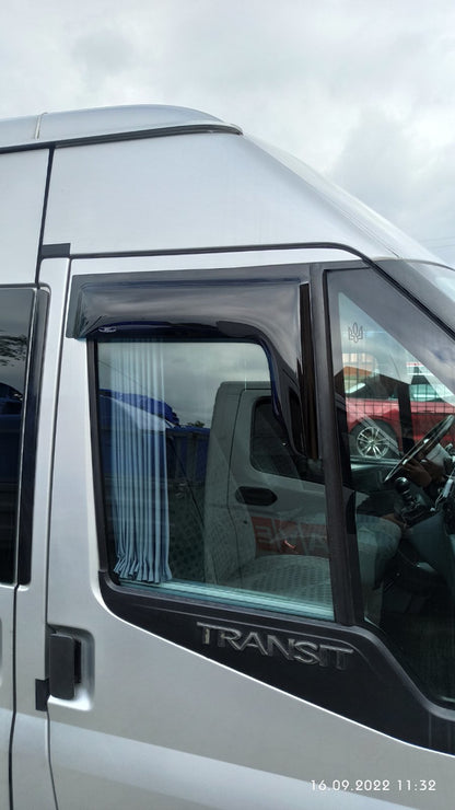 Window Deflectors (2 pcs, HIC) for Ford Transit 2000-2014 - image 1
