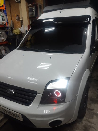 Windshield visor (black gloss, 5mm) for Ford Connect 2002-2006 - image 6