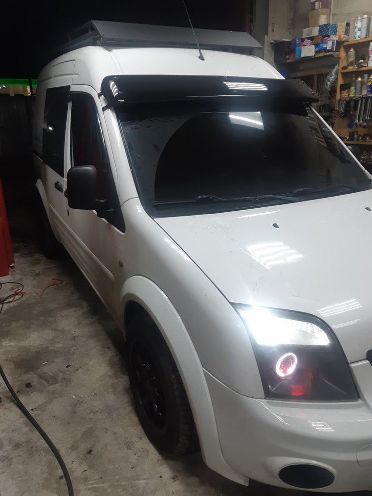 Windshield visor (black gloss, 5mm) for Ford Connect 2002-2006 - image 7