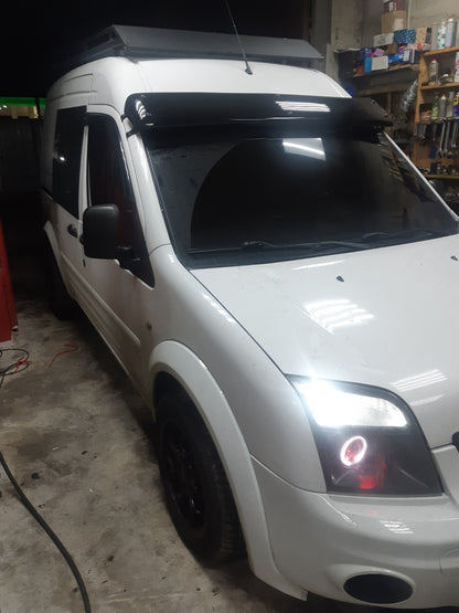 Windshield visor (black gloss, 5mm) for Ford Connect 2010-2013 - image 7