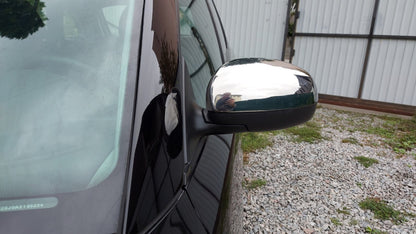 Chrome Mirror Covers (Carmos, 2 pcs, Stainless Steel) for Skoda Fabia 2007-2014 - image 1