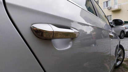 Pads on the handles flat (4 pieces, stainless steel) for Volkswagen Passat B6 2006-2012 - Reelken Auto