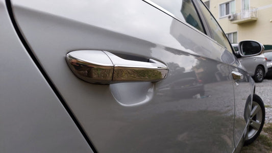 Chrome flat door handle covers (4 pcs, stainless steel) for Volkswagen Passat B6 2006-2012 - image 1