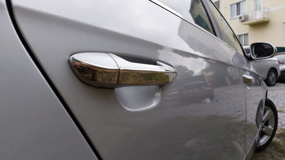 Chrome flat door handle covers (4 pcs, stainless steel) for Volkswagen Passat B6 2006-2012 - image 1