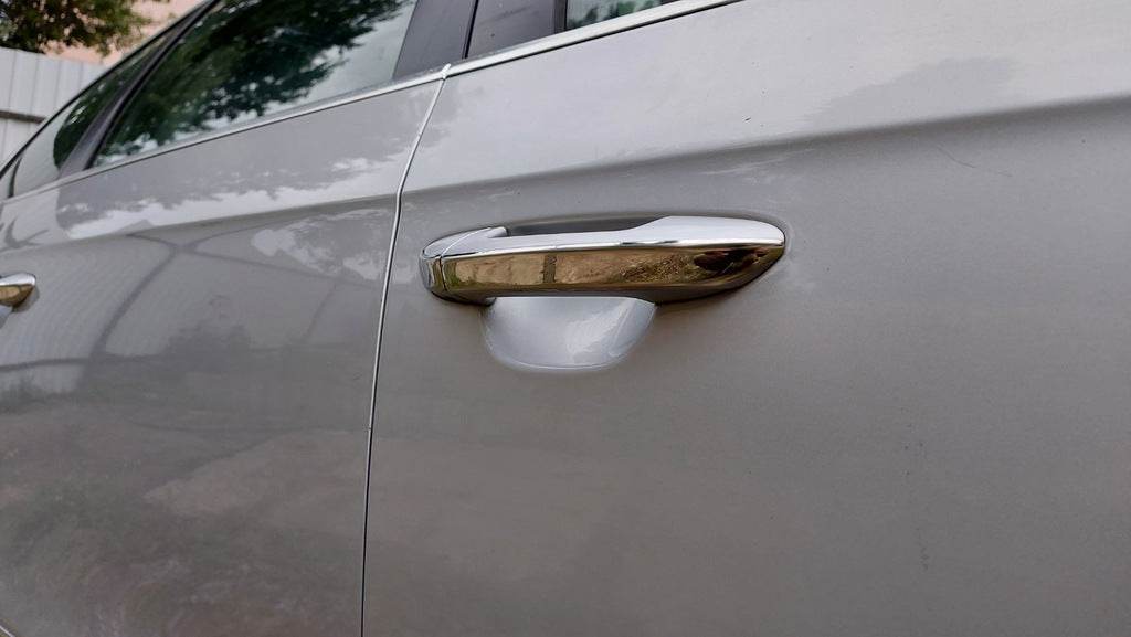 Pads on the handles flat (4 pieces, stainless steel) for Volkswagen Passat B6 2006-2012 - Reelken Auto