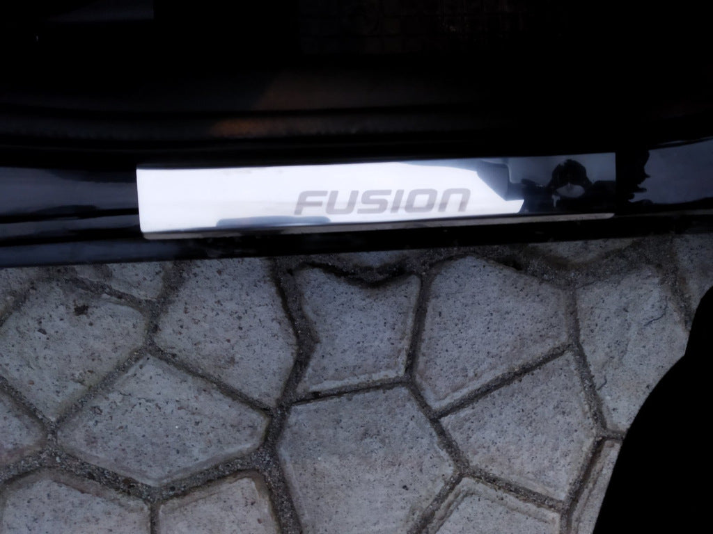 Carmos Door Sill Protectors (4 pcs, Stainless Steel) for Ford Fusion 2002-2009 - image 3