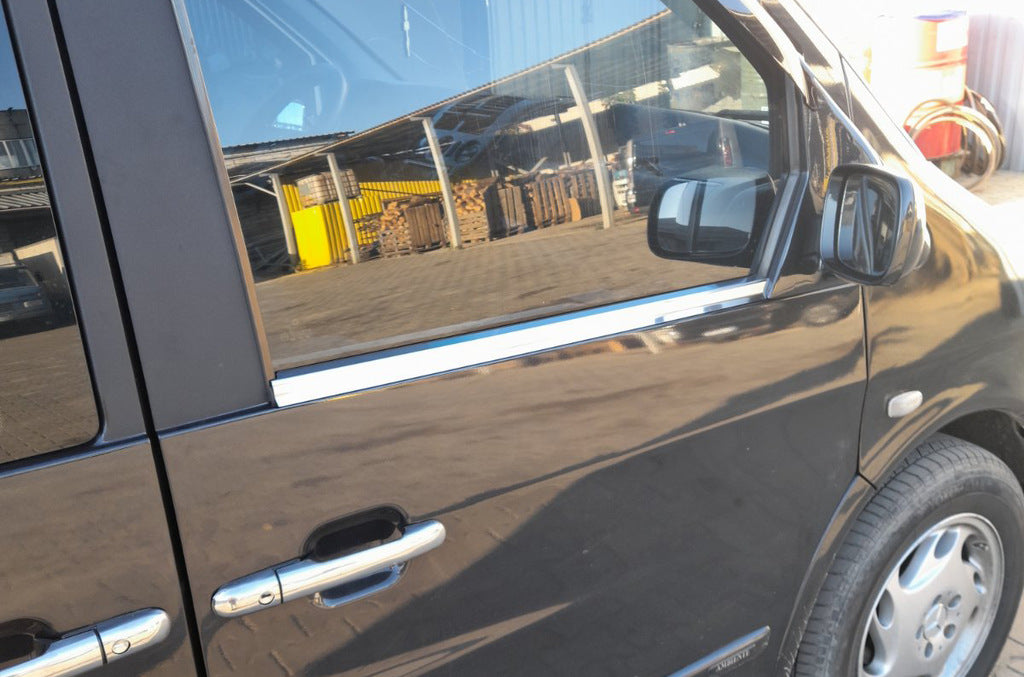 Window Trim Covers (2 pcs, Stainless Steel) for Mercedes Vito W638 1996-2003 - image 1