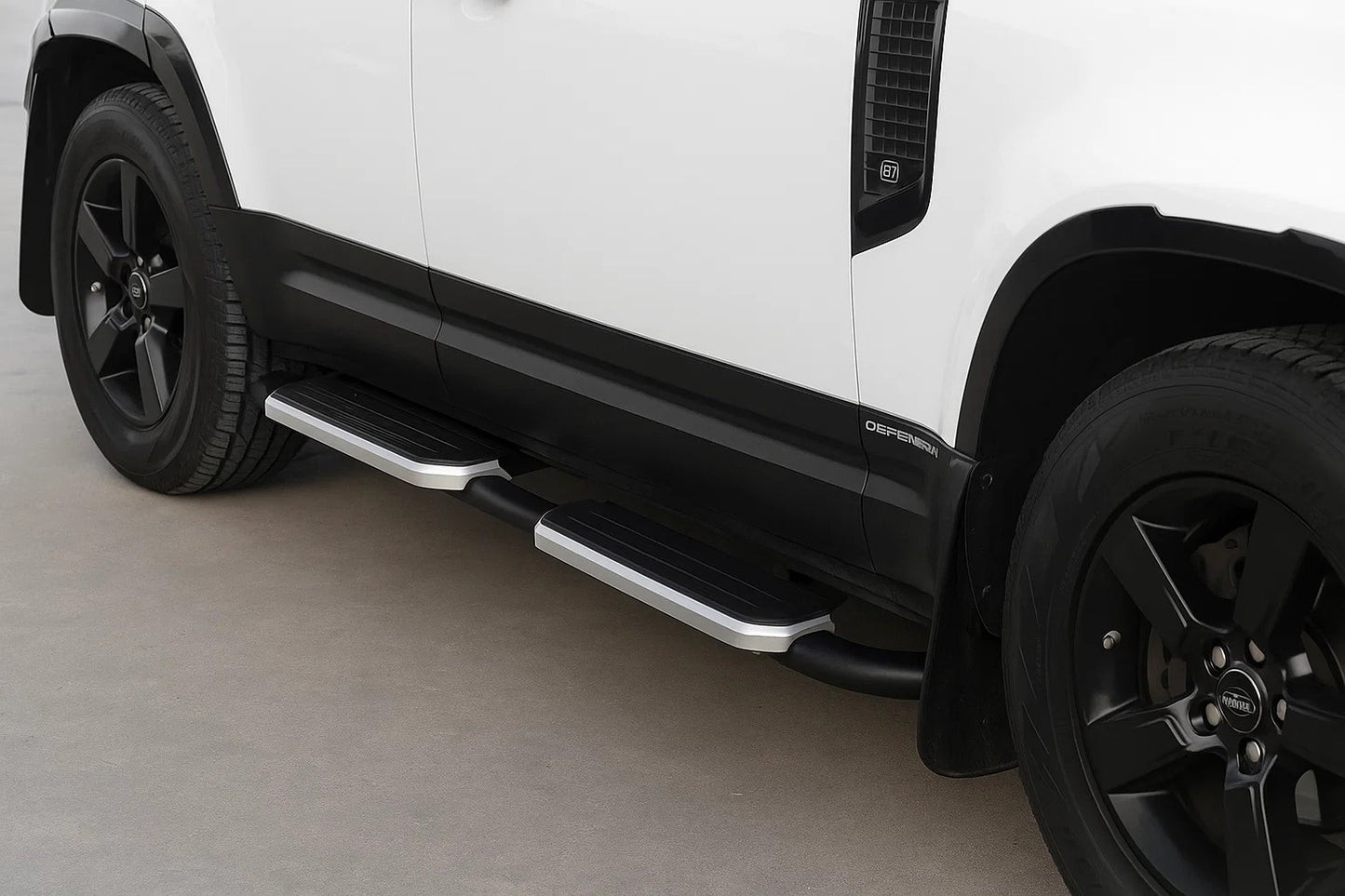 OEM Silver Side Steps (for long version, 2 pcs) for Land Rover Defender 2019- - image 1