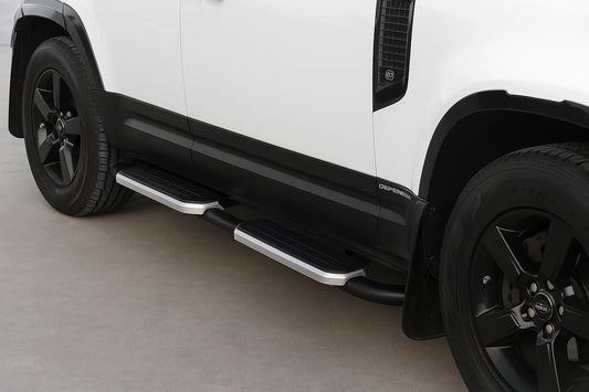 OEM Silver Side Steps (for long version, 2 pcs) for Land Rover Defender 2019- - image 1