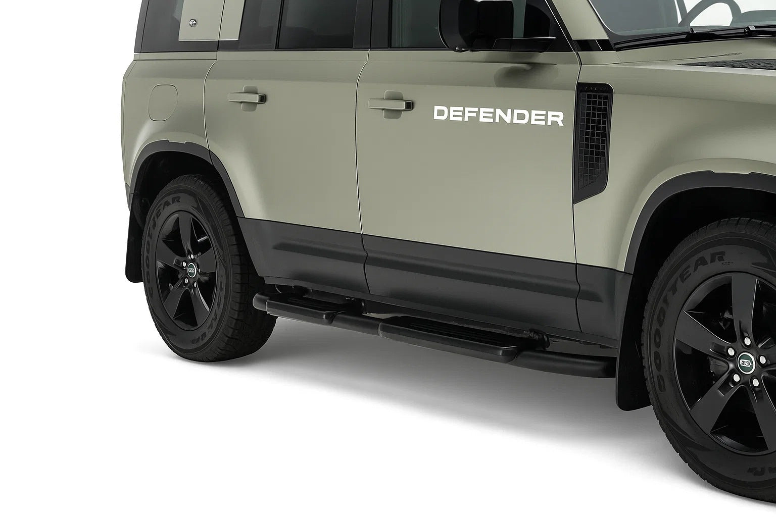 OEM Black Side Steps (for long version, 2 pcs) for Land Rover Defender 2019- - image 1