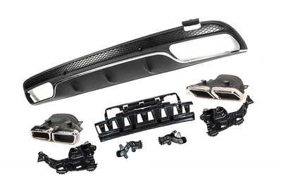Rear diffuser (C63 design 2014-2018) for Mercedes C-class W205 2014-2021 - image 3