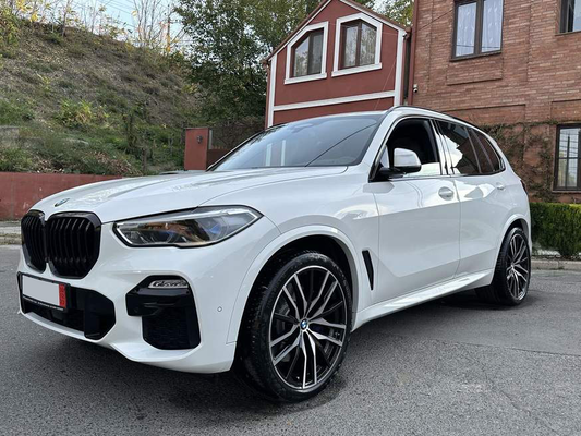 Kidney Grilles 1 Bar (2019-2022, Gloss Black) for BMW X5 G05 2019- - image 2