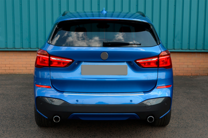 Rear bumper protector OmsaLine (stainless steel) for BMW X1 F48 2015-2022 - image 2