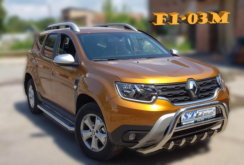 Kengurâtnik without inscription WT003 (stainless) for Dacia Duster 2018-2024 - Reelken Auto