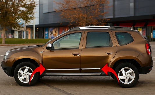 Door Moldings Stainless Steel (4 pcs) for Dacia Duster 2008-2018 - image 1