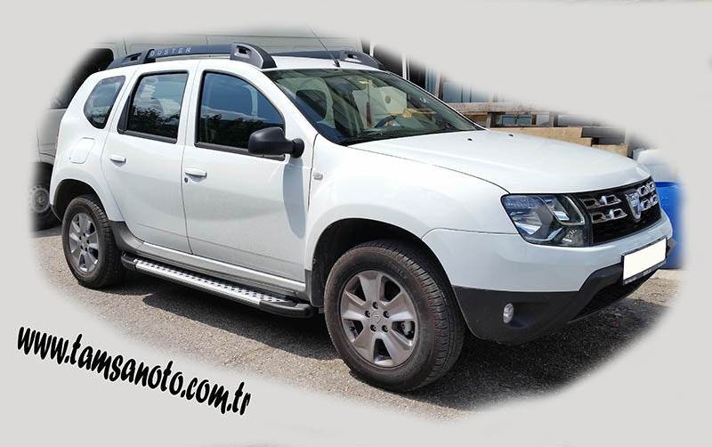 Side sills Allmond Grey (2 pieces, aluminum) for Renault Duster 2008-2017 - Reelken Auto