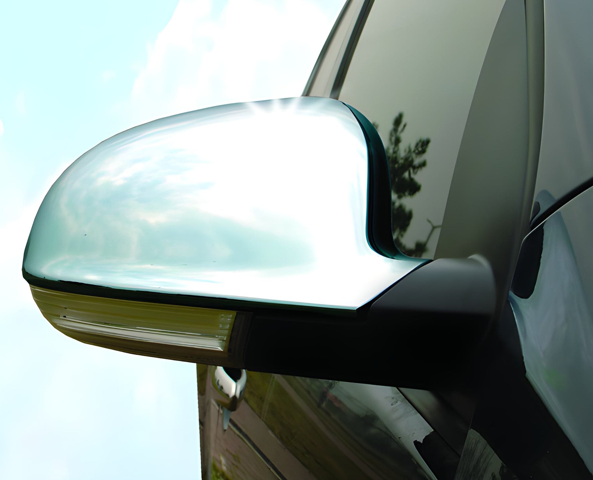 Mirror Covers Stainless Steel (2004-2010, 2 pcs) for Seat Alhambra 1996-2010 - image 1
