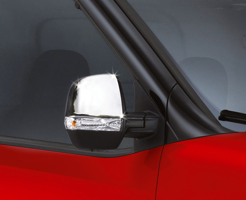 Mirror Covers (2 pcs, Stainless Steel) for Opel Combo 2012-2018 - image 2