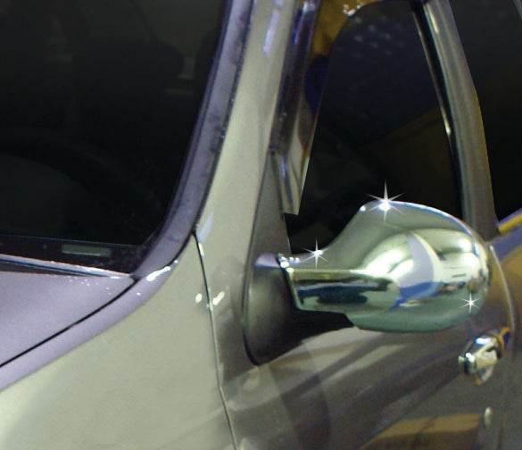 Covers for mirrors (2 pieces, stainless steel.) for Renault Symbol 2008-2013 - Reelken Auto